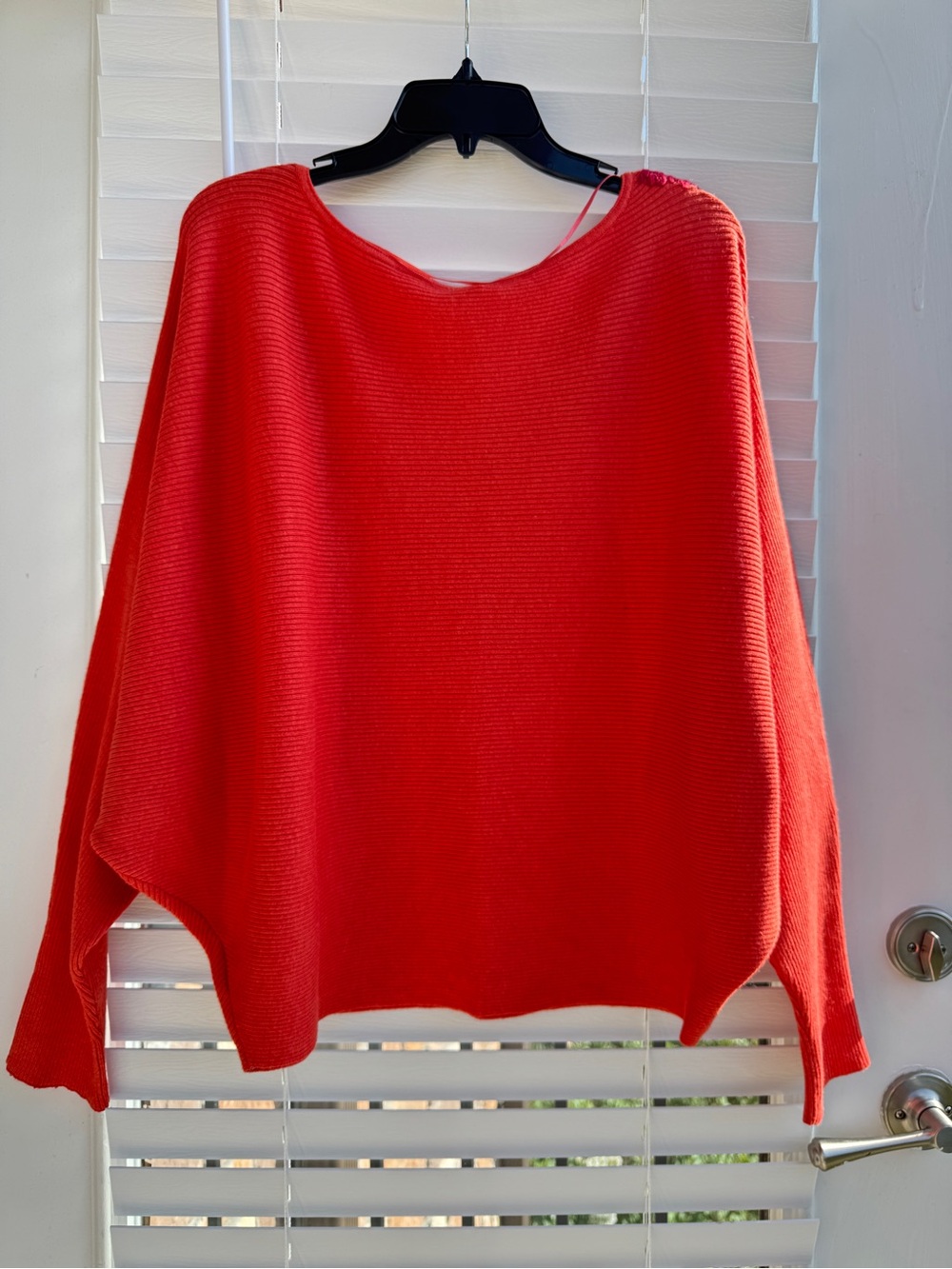 NWT Free People L Bouquet Floral Embroidered Dolman Batwing Sweater Orange $198 - Picture 8 of 12